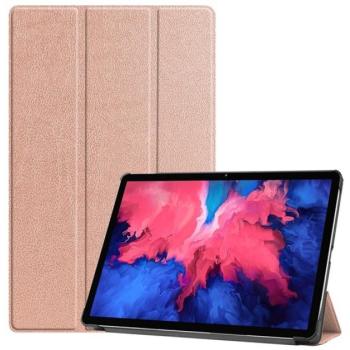 Tok álló, bőr hatású (aktív FLIP, oldalra nyíló, TRIFOLD asztali tartó funkció) ROZÉARANY Lenovo Tab P11 (TB-J606F), Lenovo Tab P11 5G (TB-J607Z), Lenovo Tab P11 Plus (TB-J616F) kép