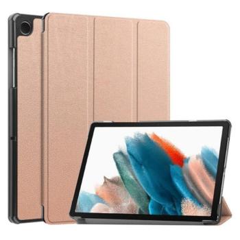 Tok álló, bőr hatású (aktív FLIP, oldalra nyíló, TRIFOLD asztali tartó funkció) ROZÉARANY Samsung Galaxy Tab A9 LTE (SM-X115), Galaxy Tab A9 WIFI (SM-X110) kép