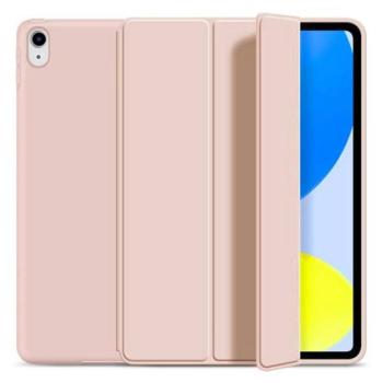 Tok álló, bőr hatású (aktív FLIP, oldalra nyíló, TRIFOLD asztali tartó funkció) RÓZSASZÍN Apple IPAD 10.9 (2022) kép