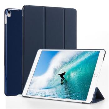 Tok álló, bőr hatású (aktív FLIP, oldalra nyíló, TRIFOLD asztali tartó funkció) SÖTÉTKÉK Apple IPAD Air 2019 (Air 3), Apple IPAD Pro 10.5 (2017) kép