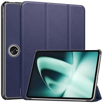 Tok álló, bőr hatású (aktív FLIP, oldalra nyíló, TRIFOLD asztali tartó funkció) SÖTÉTKÉK OnePlus Pad kép