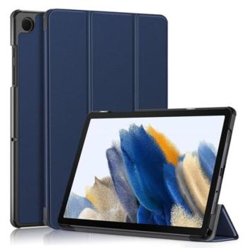 Tok álló, bőr hatású (aktív FLIP, oldalra nyíló, TRIFOLD asztali tartó funkció) SÖTÉTKÉK Samsung Galaxy Tab A9 Plus 5G (SM-X216), Galaxy Tab A9 Plus WIFI (SM-X210) kép