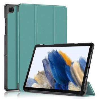 Tok álló, bőr hatású (aktív FLIP, oldalra nyíló, TRIFOLD asztali tartó funkció) SÖTÉTZÖLD Samsung Galaxy Tab A9 Plus 5G (SM-X216), Galaxy Tab A9 Plus WIFI (SM-X210) kép
