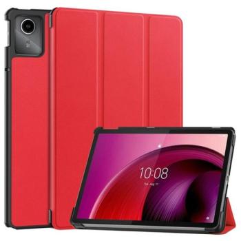 Tok álló, bőr hatású (aktív FLIP, oldalra nyíló, TRIFOLD, asztali tartó) PIROS Lenovo Tab M11 (TB330) kép
