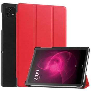 Tok álló, bőr hatású (aktív FLIP, oldalra nyíló, TRIFOLD, asztali tartó) PIROS T Tablet 5G ( 2023 ) kép