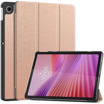 Tok álló, bőr hatású (aktív FLIP, oldalra nyíló, TRIFOLD, asztali tartó) ROZÉARANY Lenovo Tab 10.1 (TB-311FU) kép