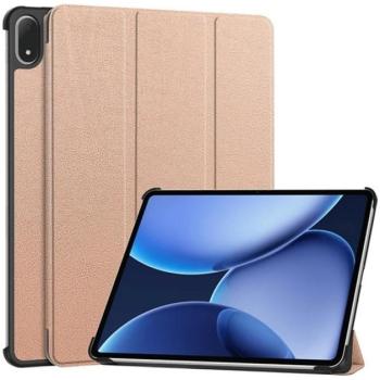 Tok álló, bőr hatású (aktív FLIP, oldalra nyíló, TRIFOLD, asztali tartó) ROZÉARANY OnePlus Pad 3 kép