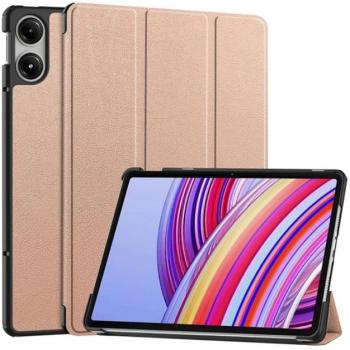 Tok álló, bőr hatású (aktív FLIP, oldalra nyíló, TRIFOLD, asztali tartó) ROZÉARANY Xiaomi Redmi Pad Pro kép