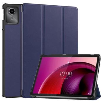 Tok álló, bőr hatású (aktív FLIP, oldalra nyíló, TRIFOLD, asztali tartó) SÖTÉTKÉK Lenovo Tab M11 (TB330) kép
