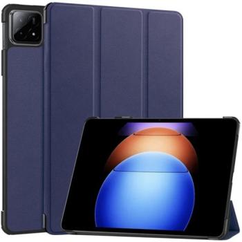 Tok álló, bőr hatású (aktív FLIP, oldalra nyíló, TRIFOLD, asztali tartó) SÖTÉTKÉK Xiaomi Pad 6S Pro kép