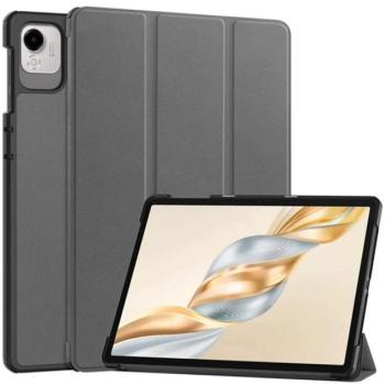 Tok álló, bőr hatású (aktív FLIP, oldalra nyíló, TRIFOLD, asztali tartó) SÖTÉTSZÜRKE Honor Pad X9a kép
