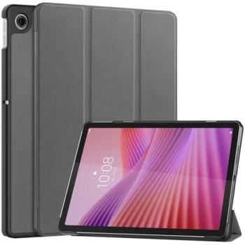 Tok álló, bőr hatású (aktív FLIP, oldalra nyíló, TRIFOLD, asztali tartó) SÖTÉTSZÜRKE Lenovo Tab 10.1 (TB-311FU) kép