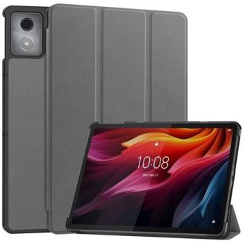 Tok álló, bőr hatású (aktív FLIP, oldalra nyíló, TRIFOLD, asztali tartó) SÖTÉTSZÜRKE Lenovo Tab K11 Plus (TB352) kép