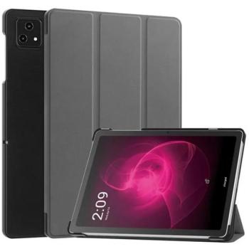 Tok álló, bőr hatású (aktív FLIP, oldalra nyíló, TRIFOLD, asztali tartó) SÖTÉTSZÜRKE T Tablet 5G ( 2023 ) kép