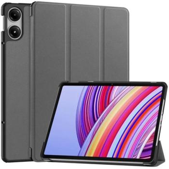 Tok álló, bőr hatású (aktív FLIP, oldalra nyíló, TRIFOLD, asztali tartó) SÖTÉTSZÜRKE Xiaomi Redmi Pad Pro kép