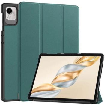 Tok álló, bőr hatású (aktív FLIP, oldalra nyíló, TRIFOLD, asztali tartó) SÖTÉTZÖLD Honor Pad X9a kép