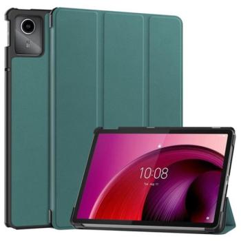 Tok álló, bőr hatású (aktív FLIP, oldalra nyíló, TRIFOLD, asztali tartó) SÖTÉTZÖLD Lenovo Tab M11 (TB330) kép