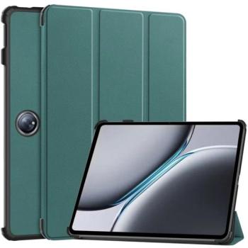 Tok álló, bőr hatású (aktív FLIP, oldalra nyíló, TRIFOLD, asztali tartó) SÖTÉTZÖLD OnePlus Pad 2 kép
