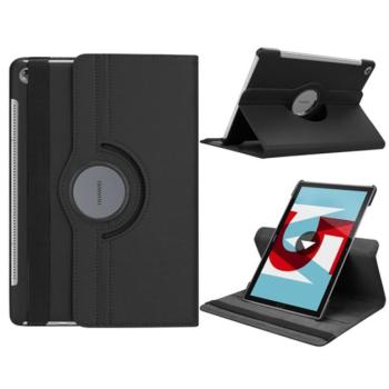 Tok álló, bőr hatású (FLIP, asztali tartó funkció, 360°-ban forgatható) FEKETE Huawei MediaPad M5 10.8 LTE, Huawei MediaPad M5 10.8 WIFI kép