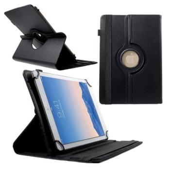 Tok álló, bőr hatású (FLIP, asztali tartó funkció, univerzális, 360°-ban forgatható, 9-10&quot; méret) FEKETE Samsung Galaxy Tab A 10.1 S-Pen LTE (2016) SM-P585, Lenovo Yoga Smart 10.1 (YT- kép