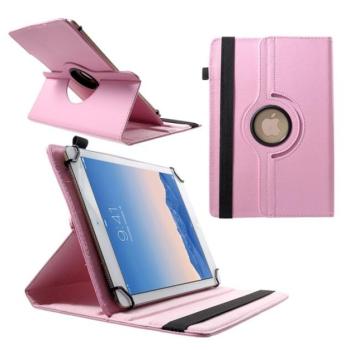 Tok álló, bőr hatású (FLIP, asztali tartó funkció, univerzális, 360°-ban forgatható, 9-10&quot; méret) RÓZSASZÍN Samsung Galaxy Tab A 10.1 S-Pen LTE (2016) SM-P585, Lenovo Yoga Smart 10.1 kép