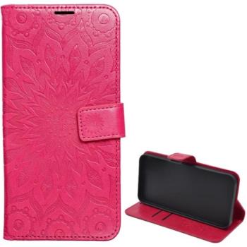 Tok álló, bőr hatású (FLIP, oldalra nyíló, asztali tartó, csuklópánt, mandala) RÓZSASZÍN Samsung Galaxy A15 5G (SM-A156), Galaxy A15 (SM-A155) kép