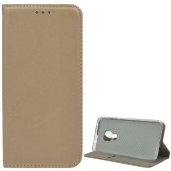 Tok álló, bőr hatású (FLIP, oldalra nyíló, asztali tartó funkció) ARANY Huawei Mate 20 kép