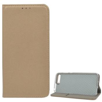 Tok álló, bőr hatású (FLIP, oldalra nyíló, asztali tartó funkció) ARANY Huawei Y6 (2018) kép
