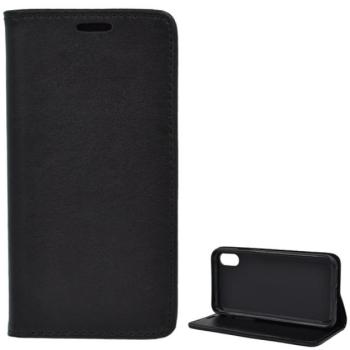 Tok álló, bőr hatású (FLIP, oldalra nyíló, asztali tartó funkció) FEKETE Apple iPhone XS 5.8, Apple iPhone X 5.8 kép