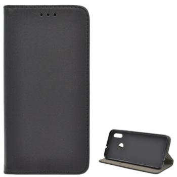 Tok álló, bőr hatású (FLIP, oldalra nyíló, asztali tartó funkció) FEKETE Huawei P Smart (2019), Honor 10 Lite kép
