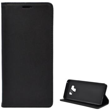 Tok álló, bőr hatású (FLIP, oldalra nyíló, asztali tartó funkció) FEKETE Samsung Galaxy Note 9 (SM-N960F) kép