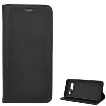 Tok álló, bőr hatású (FLIP, oldalra nyíló, asztali tartó funkció) FEKETE Samsung Galaxy S10 Plus (SM-G975) kép