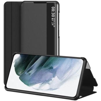 Tok álló, bőr hatású (FLIP, oldalra nyíló, asztali tartó funkció, hívószámkijelzés, View Window) FEKETE Xiaomi Redmi 12C kép