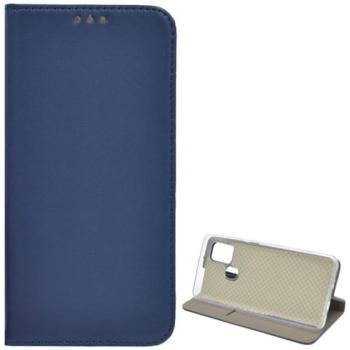 Tok álló, bőr hatású (FLIP, oldalra nyíló, asztali tartó funkció) KÉK Samsung Galaxy A21s (SM-A217F) kép