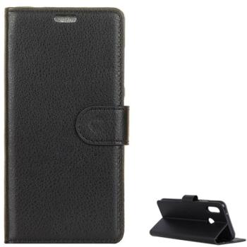 Tok álló, bőr hatású (FLIP, oldalra nyíló, asztali tartó funkció, prémium) FEKETE Alcatel 5V (OT-5060D) kép