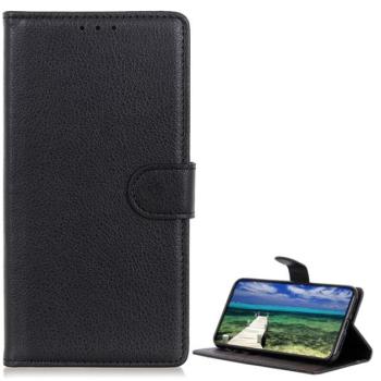 Tok álló, bőr hatású (FLIP, oldalra nyíló, asztali tartó funkció, prémium) FEKETE Honor Magic5 Pro 5G kép