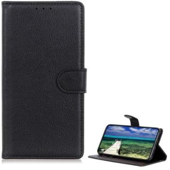 Tok álló, bőr hatású (FLIP, oldalra nyíló, asztali tartó funkció, prémium) FEKETE Honor X7a kép