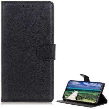 Tok álló, bőr hatású (FLIP, oldalra nyíló, asztali tartó funkció, prémium) FEKETE Honor X8a kép