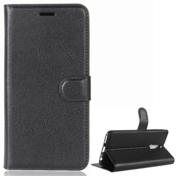 Tok álló, bőr hatású (FLIP, oldalra nyíló, asztali tartó funkció, prémium) FEKETE Huawei Mate 10 Lite kép