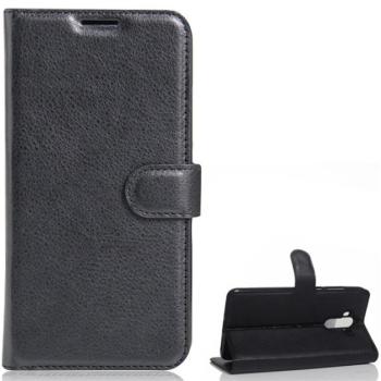 Tok álló, bőr hatású (FLIP, oldalra nyíló, asztali tartó funkció, prémium) FEKETE Huawei Mate 9 kép