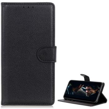 Tok álló, bőr hatású (FLIP, oldalra nyíló, asztali tartó funkció, prémium) FEKETE Huawei P40 Pro+ 5G kép