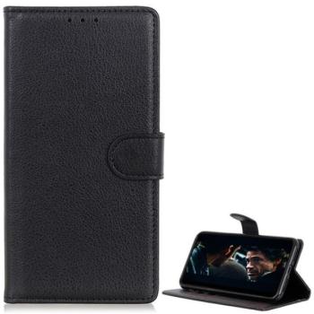 Tok álló, bőr hatású (FLIP, oldalra nyíló, asztali tartó funkció, prémium) FEKETE LG K22 (LMK200HM) kép