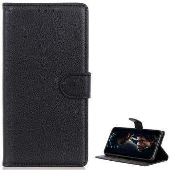 Tok álló, bőr hatású (FLIP, oldalra nyíló, asztali tartó funkció, prémium) FEKETE LG Velvet 5G (G900N), LG Velvet (G910E) kép
