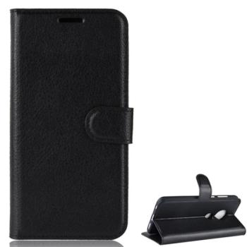 Tok álló, bőr hatású (FLIP, oldalra nyíló, asztali tartó funkció, prémium) FEKETE Motorola Moto G7 (XT1962) kép