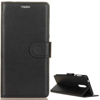 Tok álló, bőr hatású (FLIP, oldalra nyíló, asztali tartó funkció, prémium) FEKETE Nokia 5.1 kép