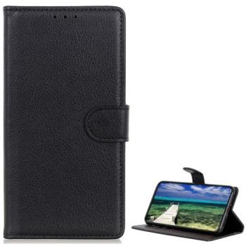 Tok álló, bőr hatású (FLIP, oldalra nyíló, asztali tartó funkció, prémium) FEKETE Nokia C12 kép