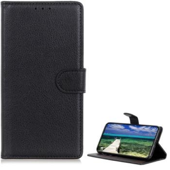 Tok álló, bőr hatású (FLIP, oldalra nyíló, asztali tartó funkció, prémium) FEKETE Nokia C22 kép