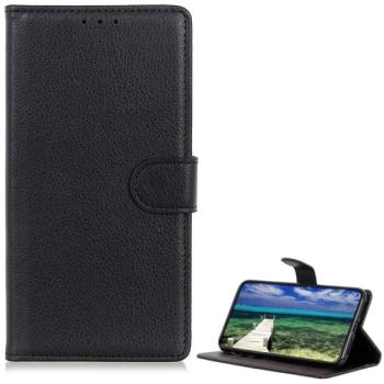 Tok álló, bőr hatású (FLIP, oldalra nyíló, asztali tartó funkció, prémium) FEKETE Nokia C32 kép