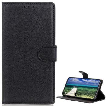 Tok álló, bőr hatású (FLIP, oldalra nyíló, asztali tartó funkció, prémium) FEKETE Nokia X30 kép