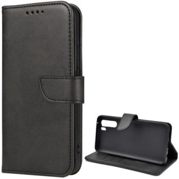 Tok álló, bőr hatású (FLIP, oldalra nyíló, asztali tartó funkció, prémium) FEKETE Oppo A91 kép